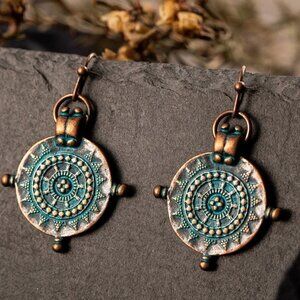Y2K Vintage Ethnic Bohemian gypsy Water Drop Earrings festival Indian
